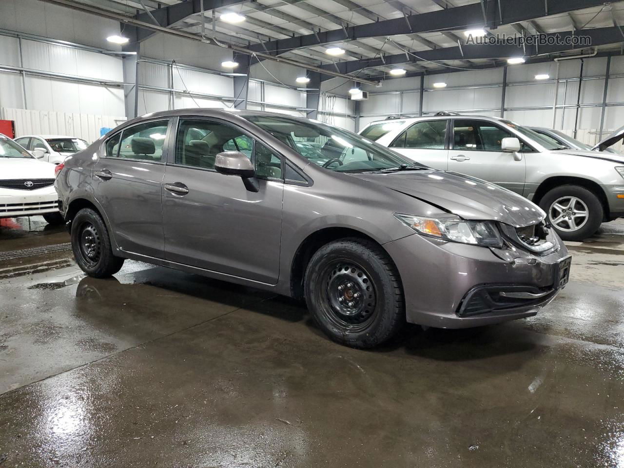 2013 Honda Civic Lx Серебряный vin: 19XFB2F51DE049742