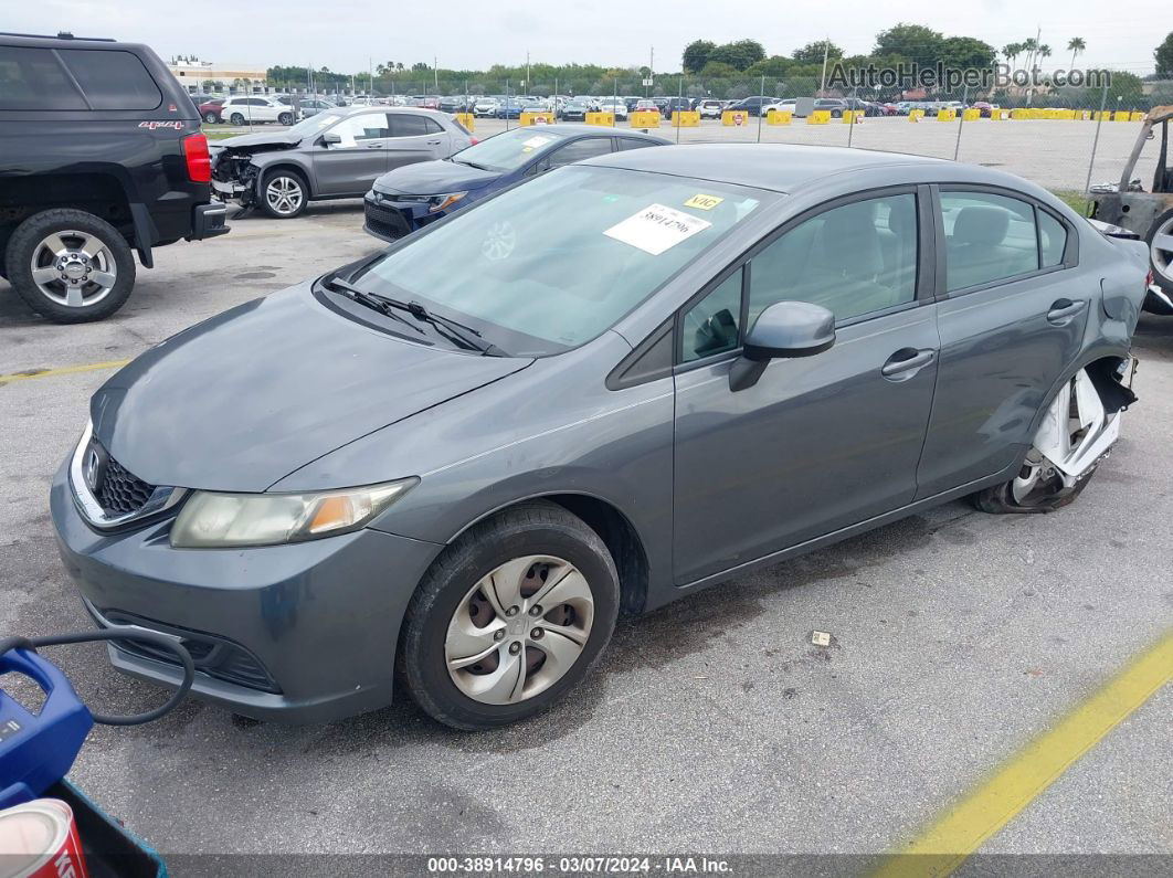 2013 Honda Civic Lx Gray vin: 19XFB2F51DE058800