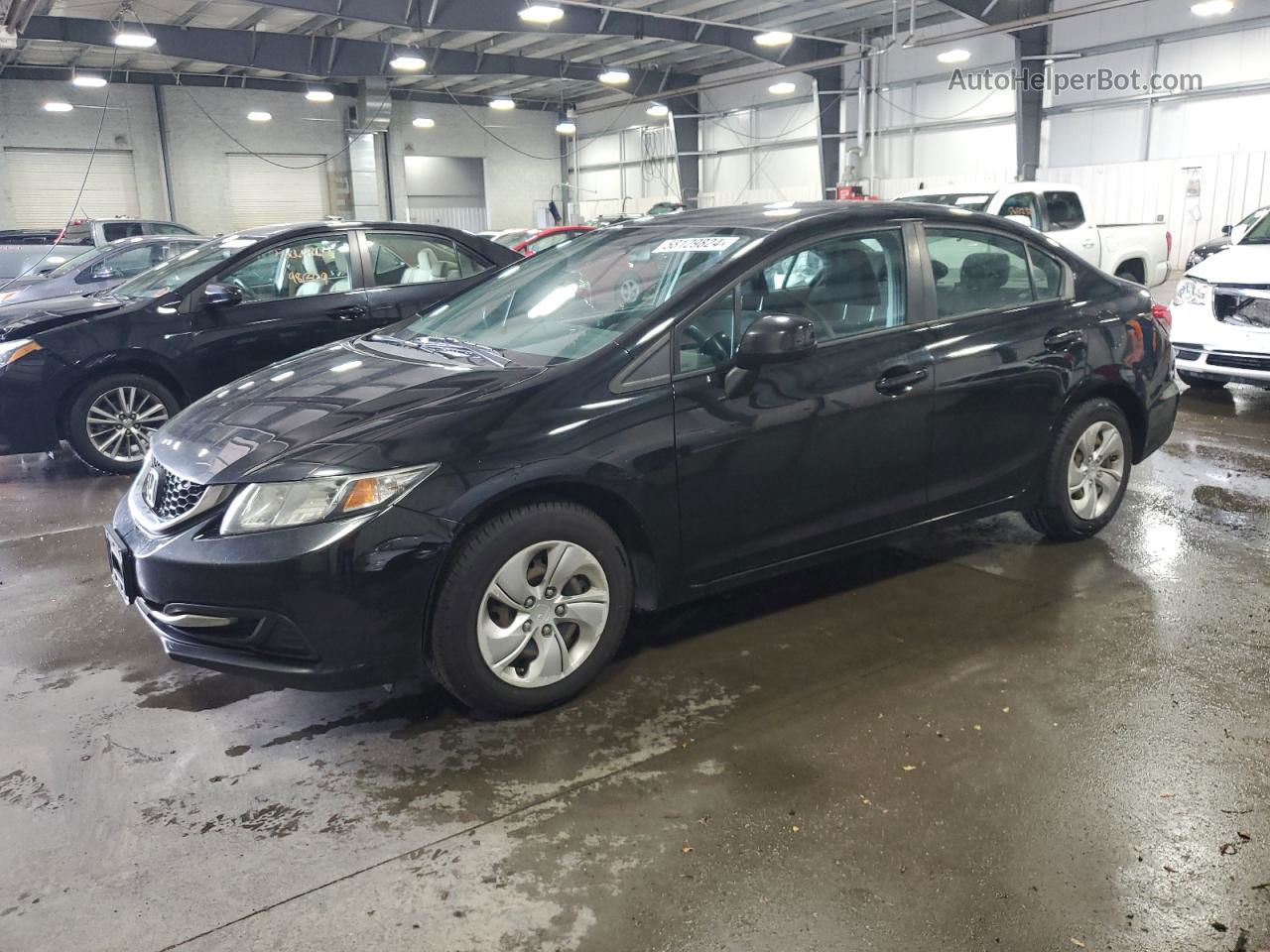 2013 Honda Civic Lx Black vin: 19XFB2F51DE075578