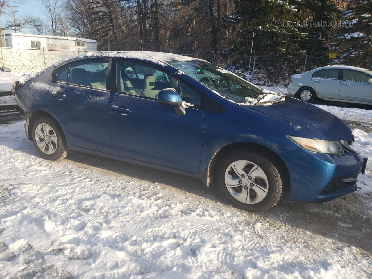 2013 Honda Civic Lx Blue vin: 19XFB2F51DE097242