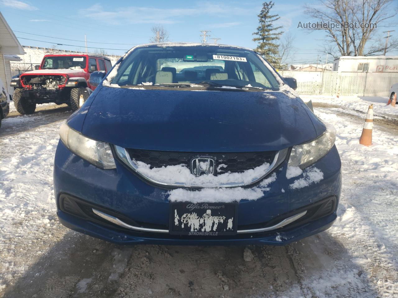 2013 Honda Civic Lx Blue vin: 19XFB2F51DE097242