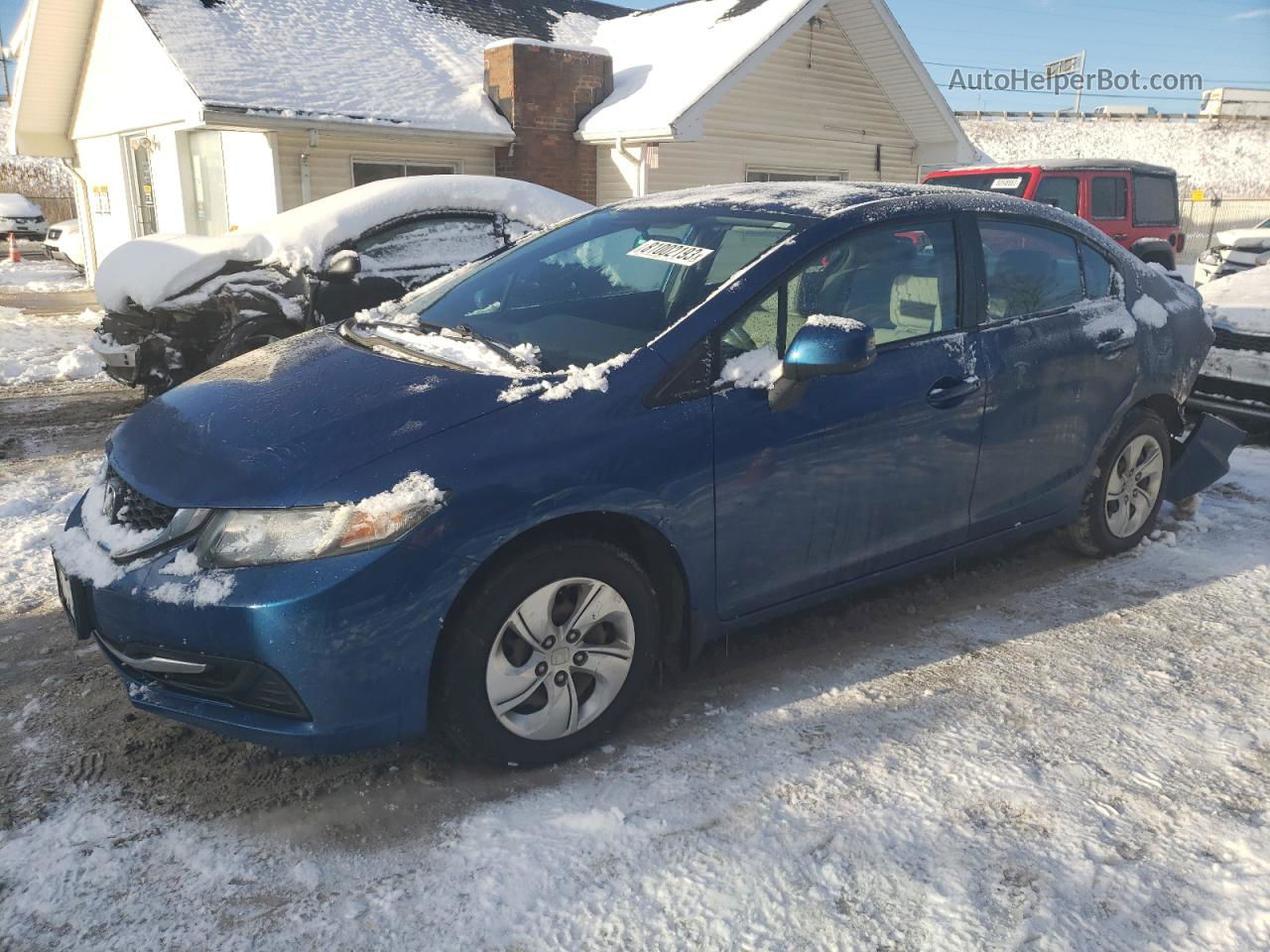 2013 Honda Civic Lx Blue vin: 19XFB2F51DE097242