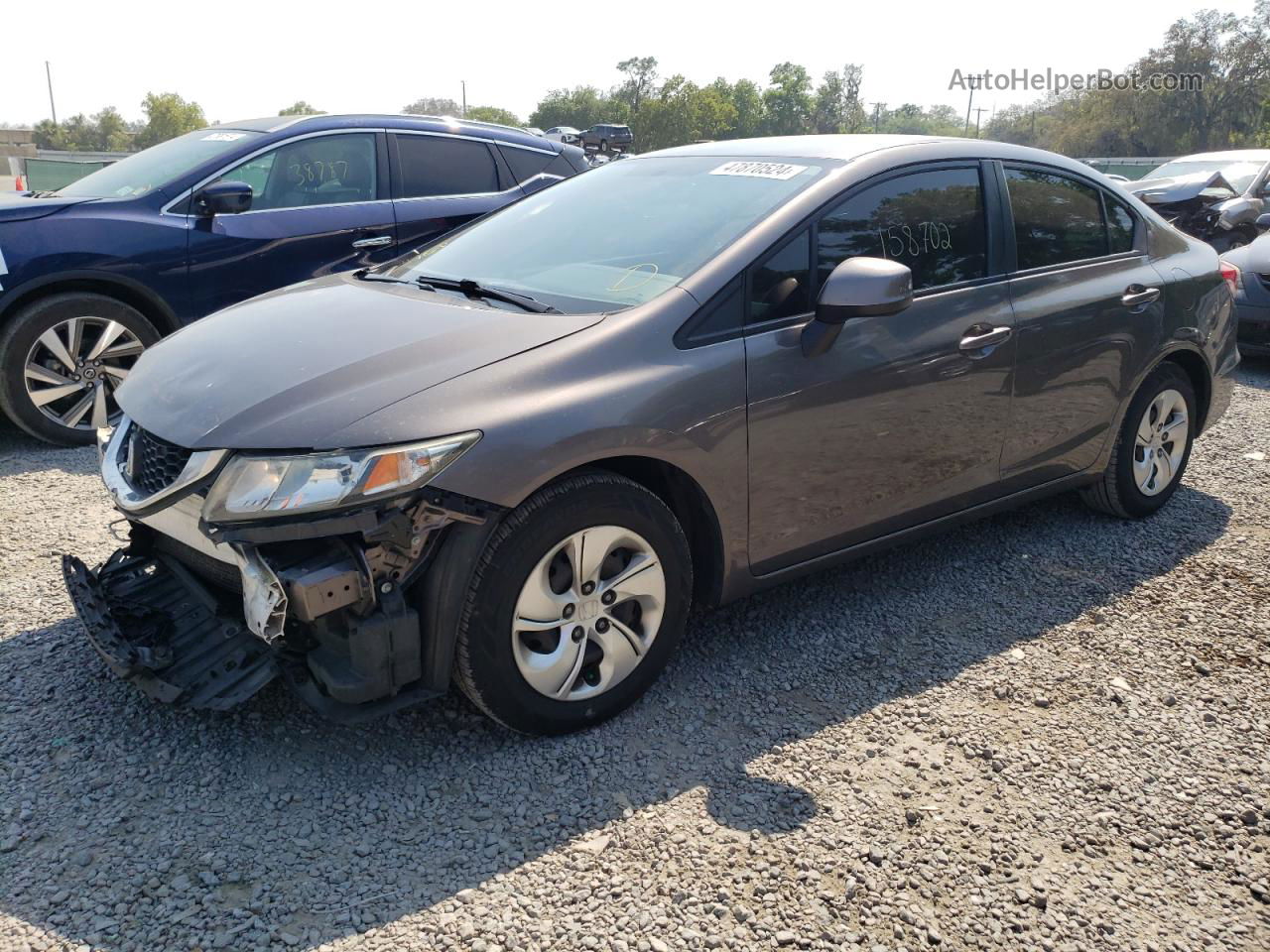 2013 Honda Civic Lx Gray vin: 19XFB2F51DE262786