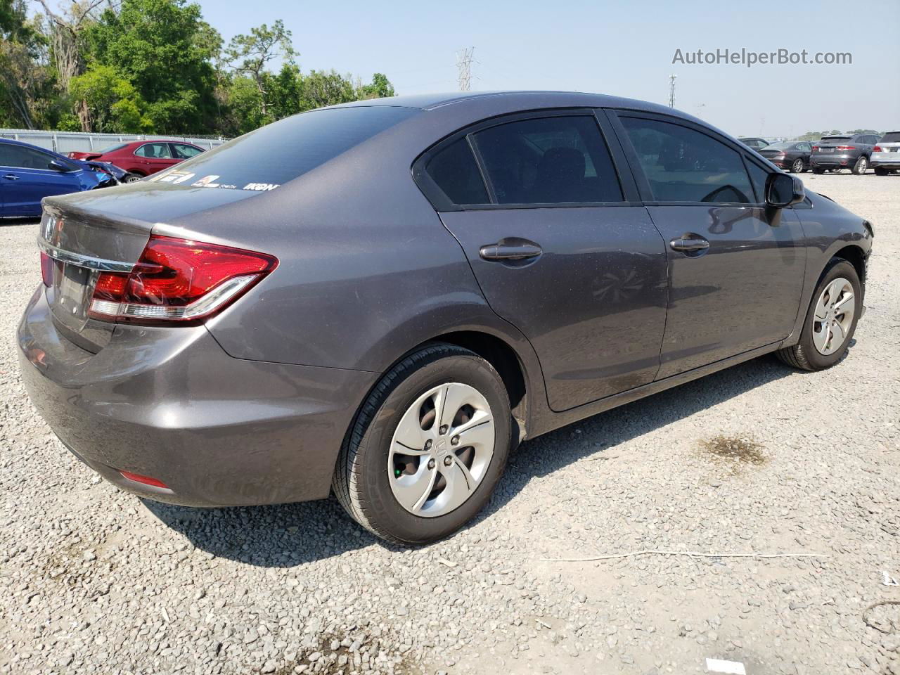 2013 Honda Civic Lx Gray vin: 19XFB2F51DE262786