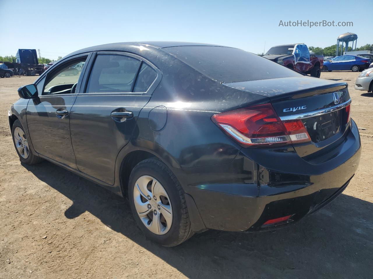 2014 Honda Civic Lx Black vin: 19XFB2F51EE023255