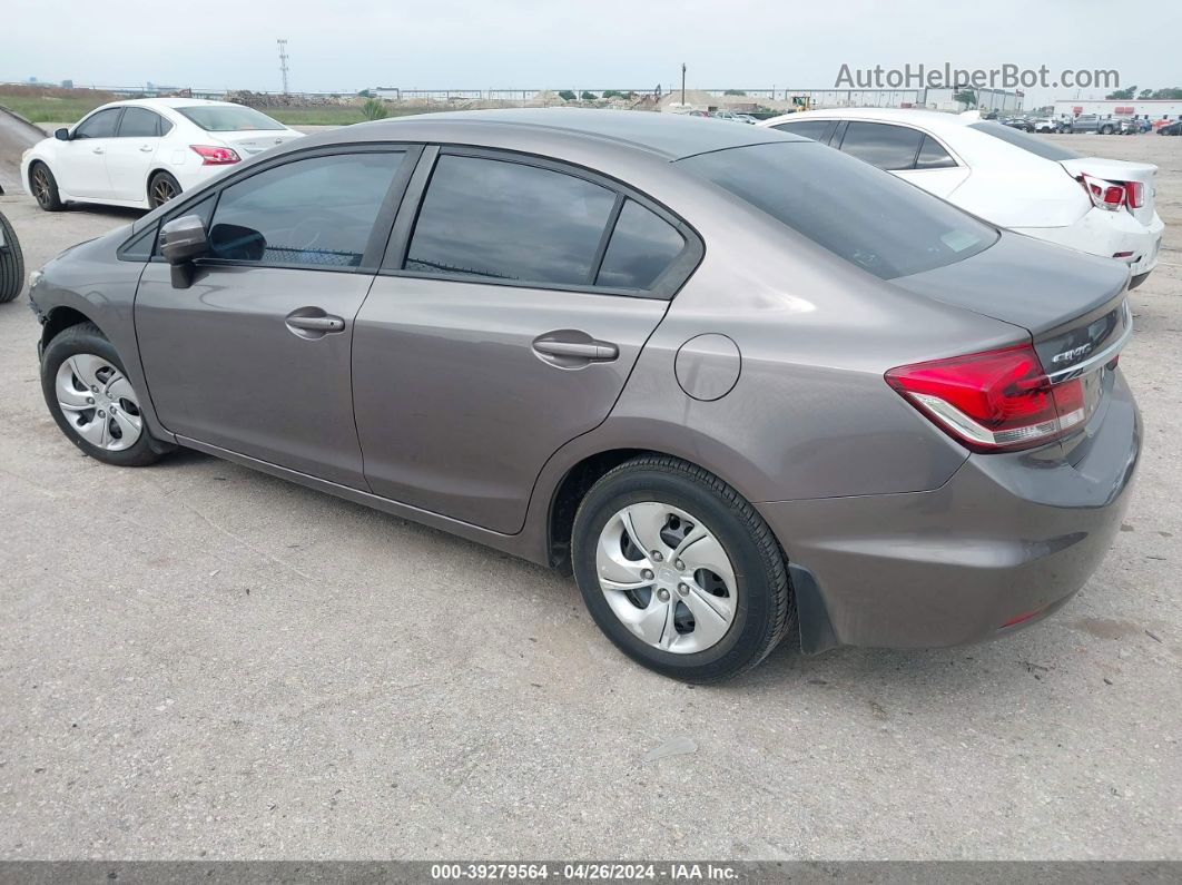 2014 Honda Civic Lx Brown vin: 19XFB2F51EE034806