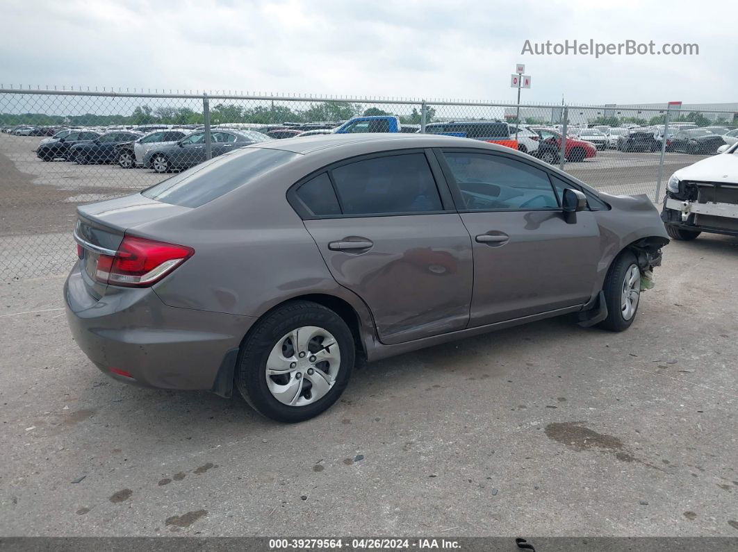 2014 Honda Civic Lx Brown vin: 19XFB2F51EE034806