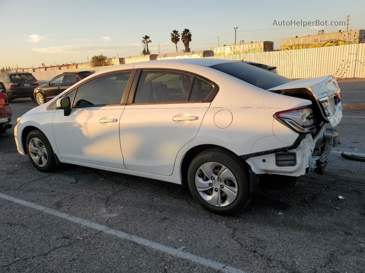 2014 Honda Civic Lx White vin: 19XFB2F51EE063545