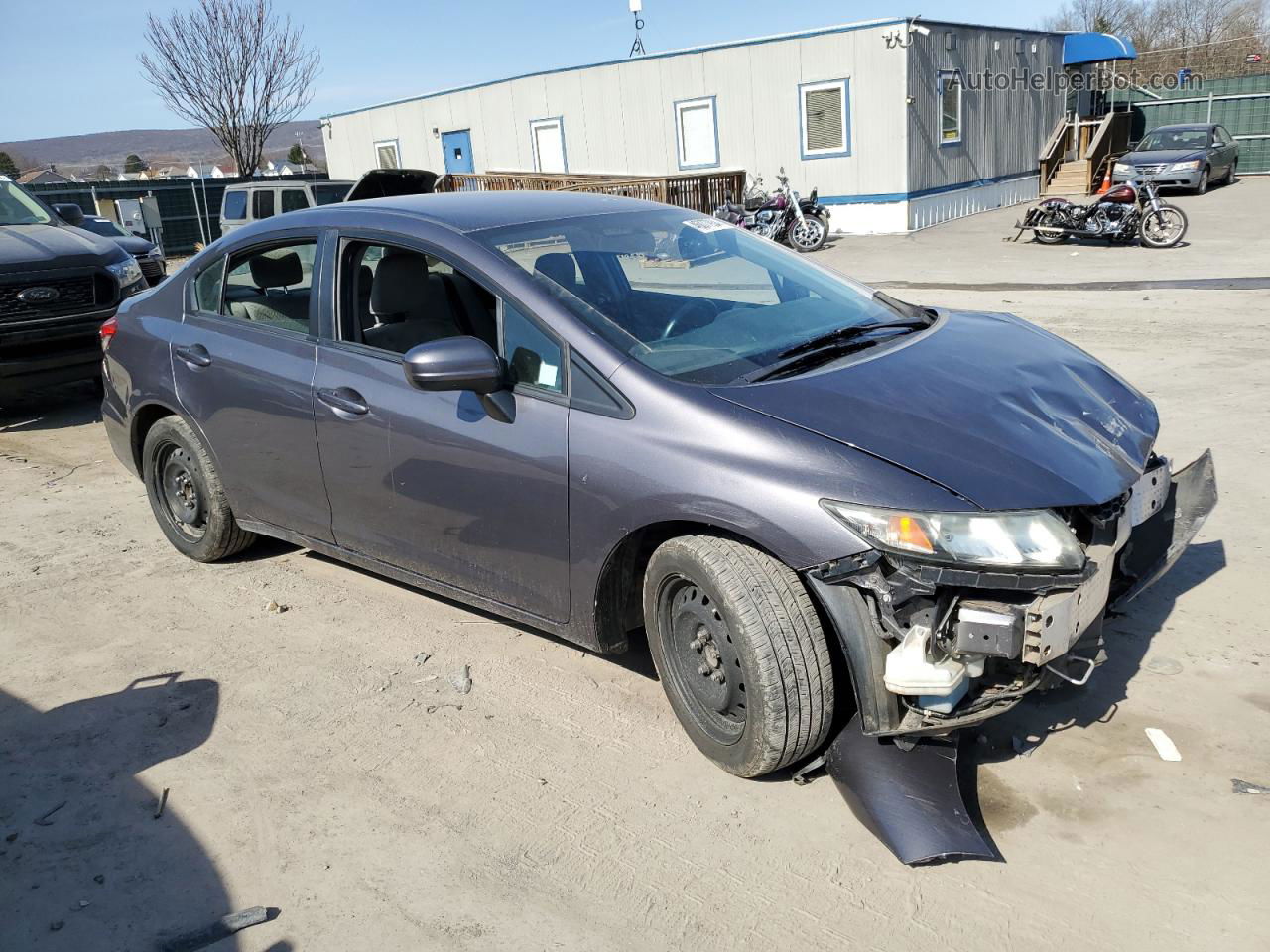 2014 Honda Civic Lx Gray vin: 19XFB2F51EE253961