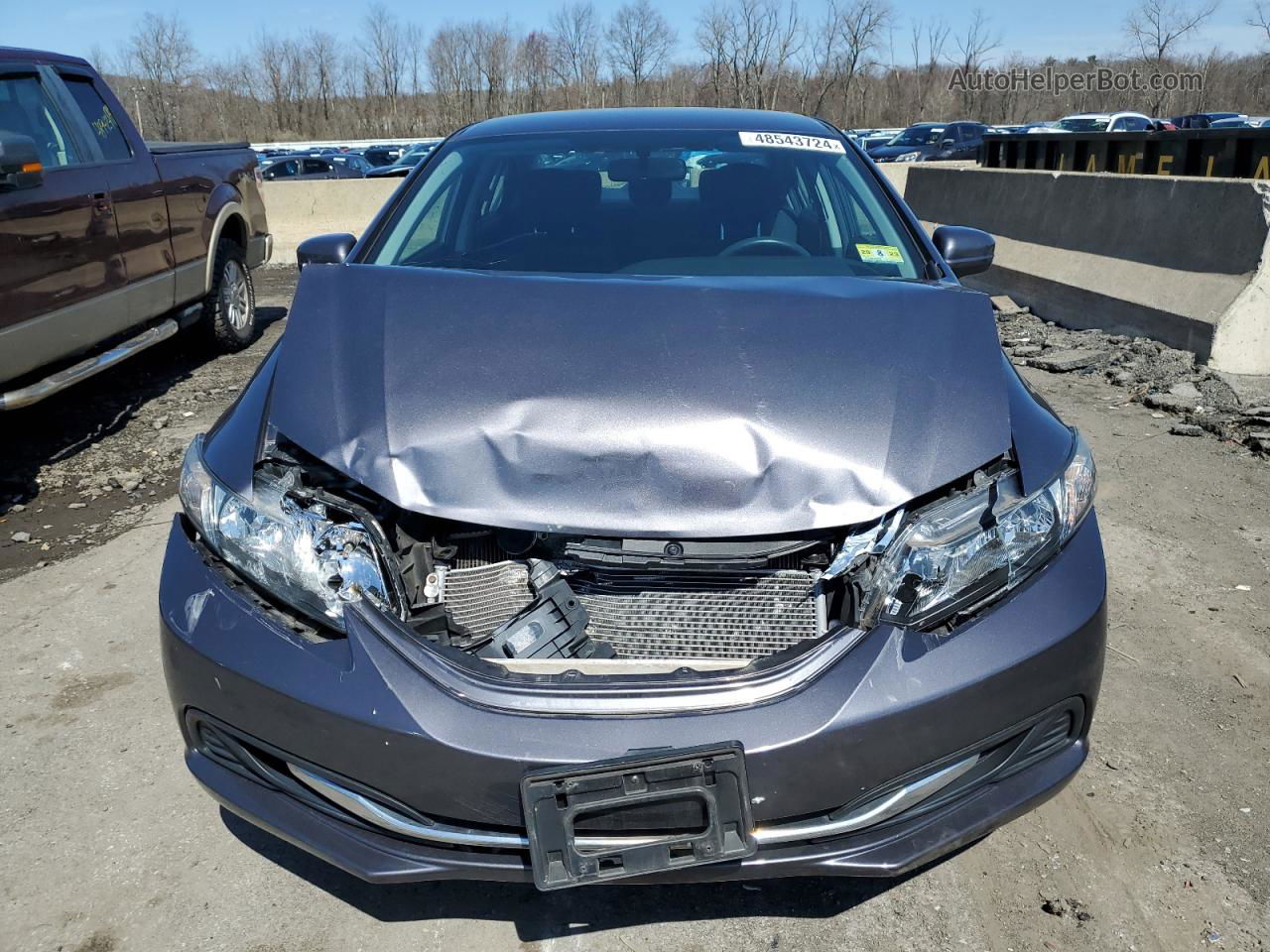 2014 Honda Civic Lx Gray vin: 19XFB2F51EE258528