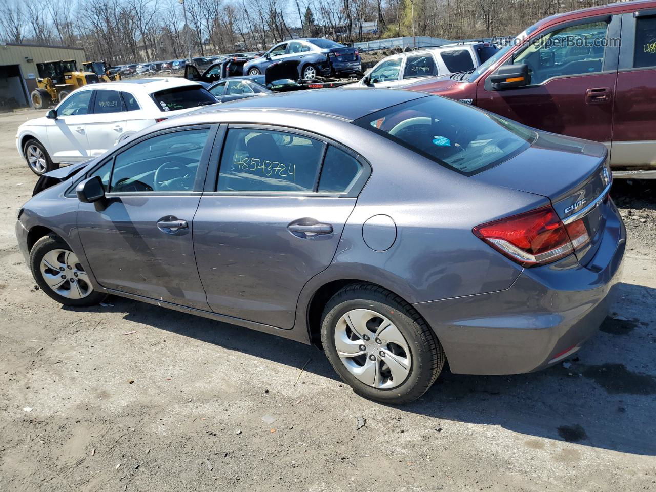 2014 Honda Civic Lx Gray vin: 19XFB2F51EE258528