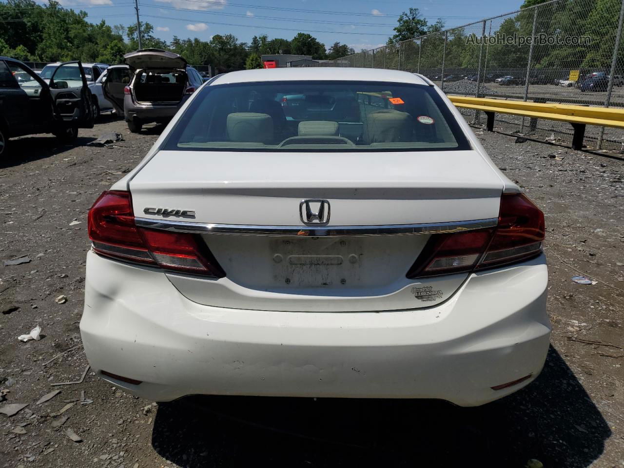 2015 Honda Civic Lx White vin: 19XFB2F51FE033687