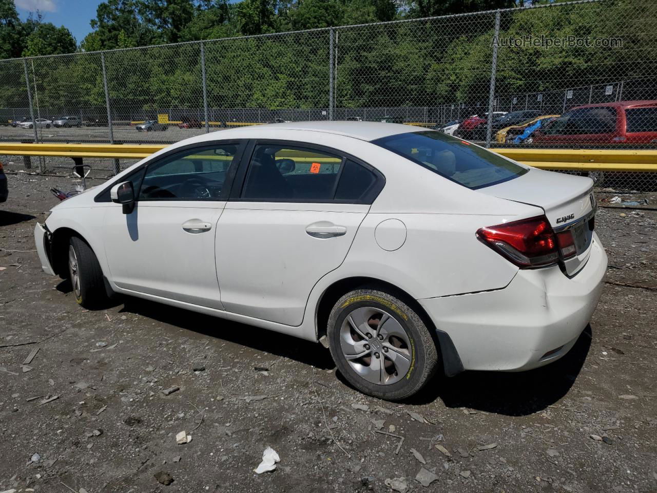 2015 Honda Civic Lx White vin: 19XFB2F51FE033687