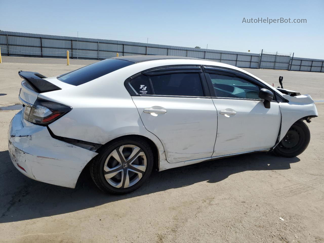 2015 Honda Civic Lx White vin: 19XFB2F51FE226227