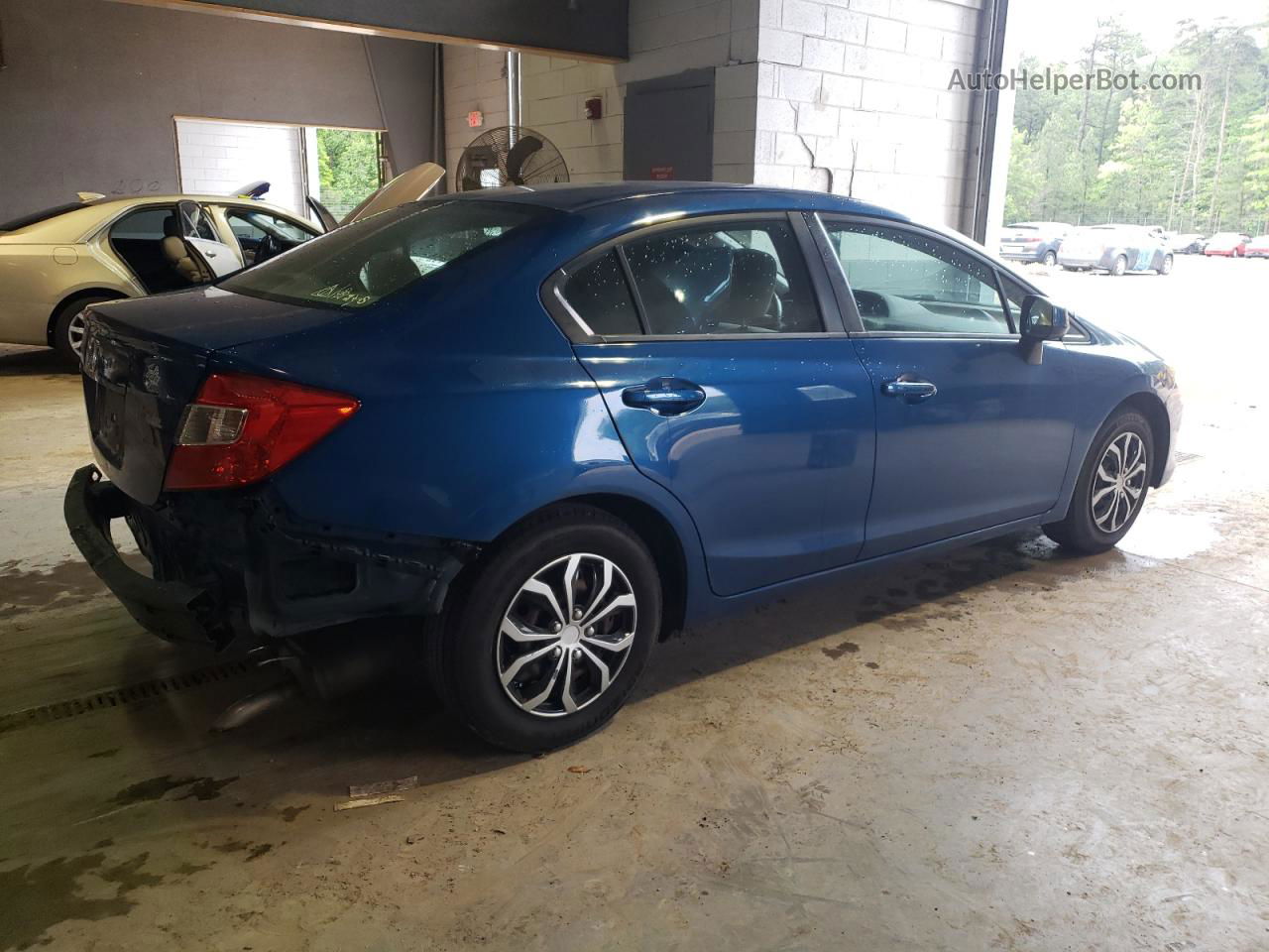 2012 Honda Civic Lx Синий vin: 19XFB2F52CE043107