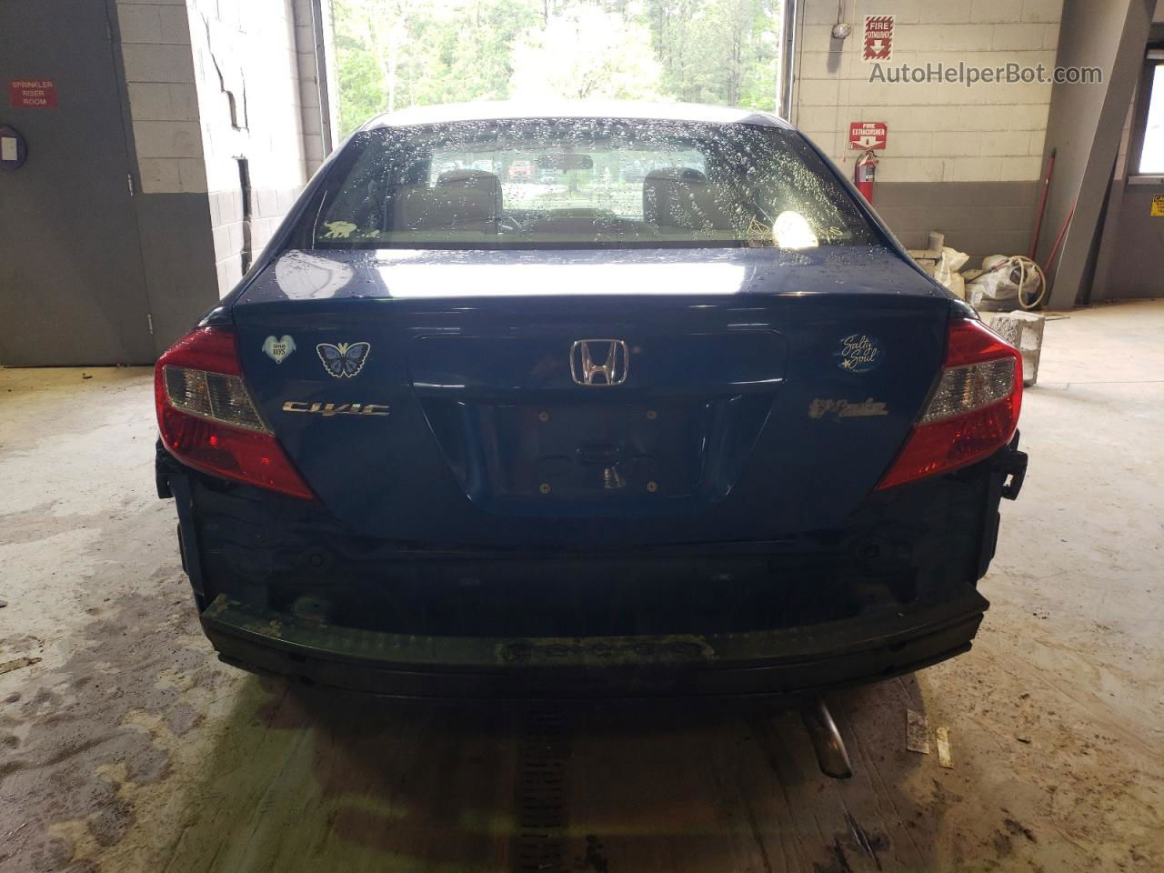 2012 Honda Civic Lx Синий vin: 19XFB2F52CE043107