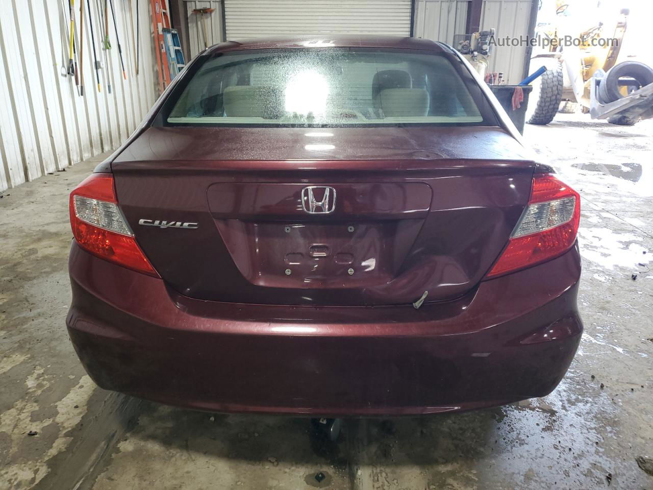 2012 Honda Civic Lx Бордовый vin: 19XFB2F52CE047576