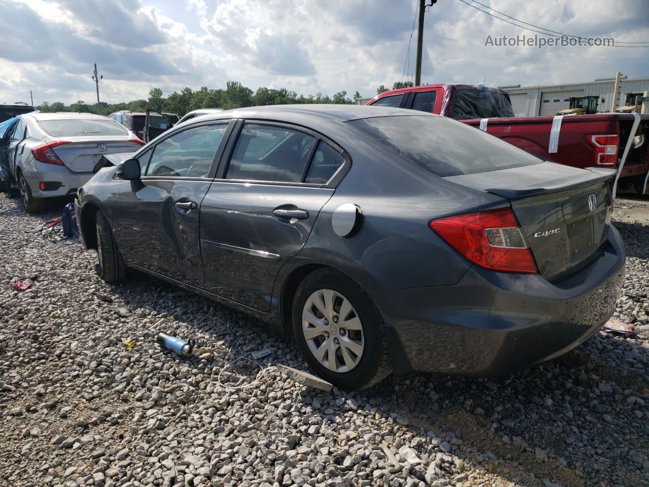 2012 Honda Civic Lx Silver vin: 19XFB2F52CE062658