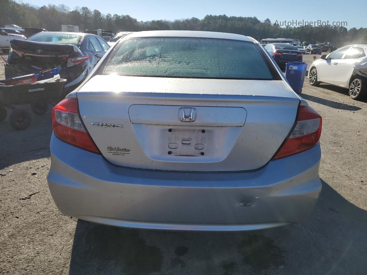 2012 Honda Civic Lx Silver vin: 19XFB2F52CE091576