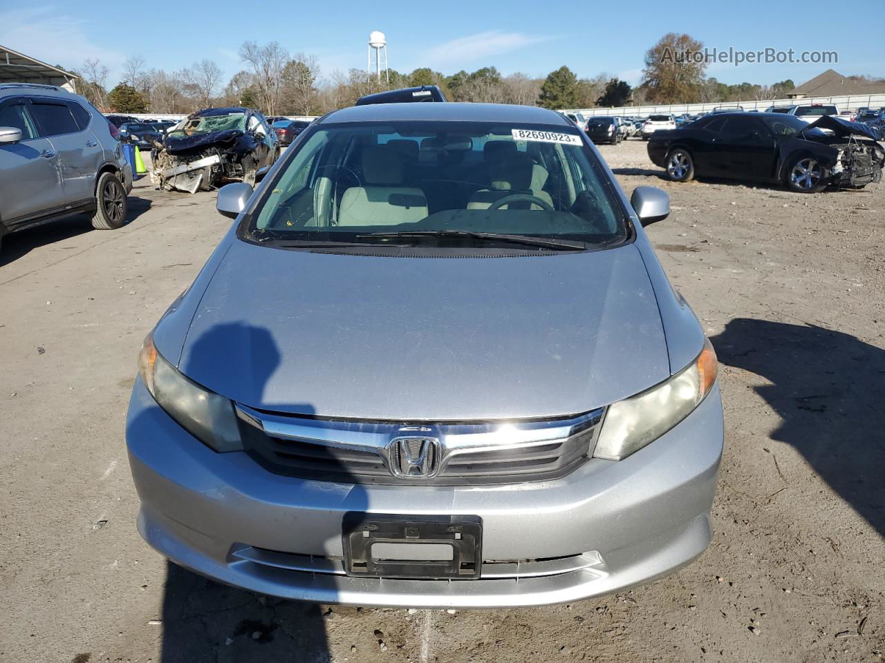 2012 Honda Civic Lx Silver vin: 19XFB2F52CE091576