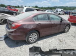 2012 Honda Civic Lx Burgundy vin: 19XFB2F52CE095014