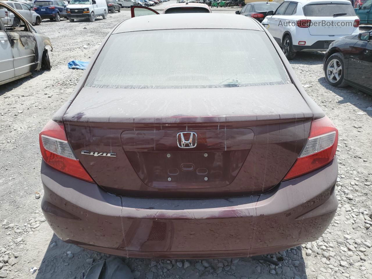 2012 Honda Civic Lx Бордовый vin: 19XFB2F52CE095014