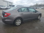 2012 Honda Civic Lx Gray vin: 19XFB2F52CE102785