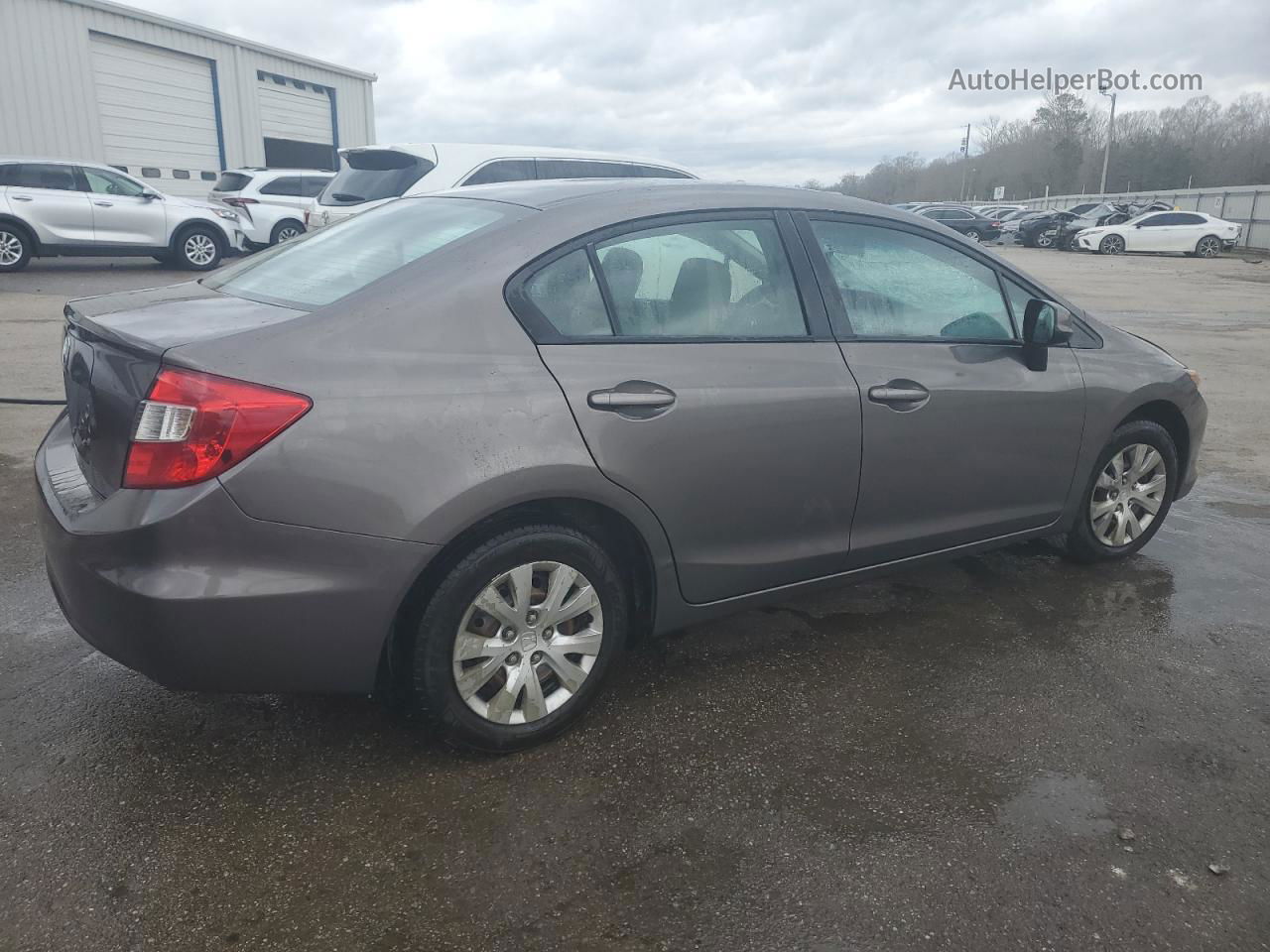 2012 Honda Civic Lx Gray vin: 19XFB2F52CE102785