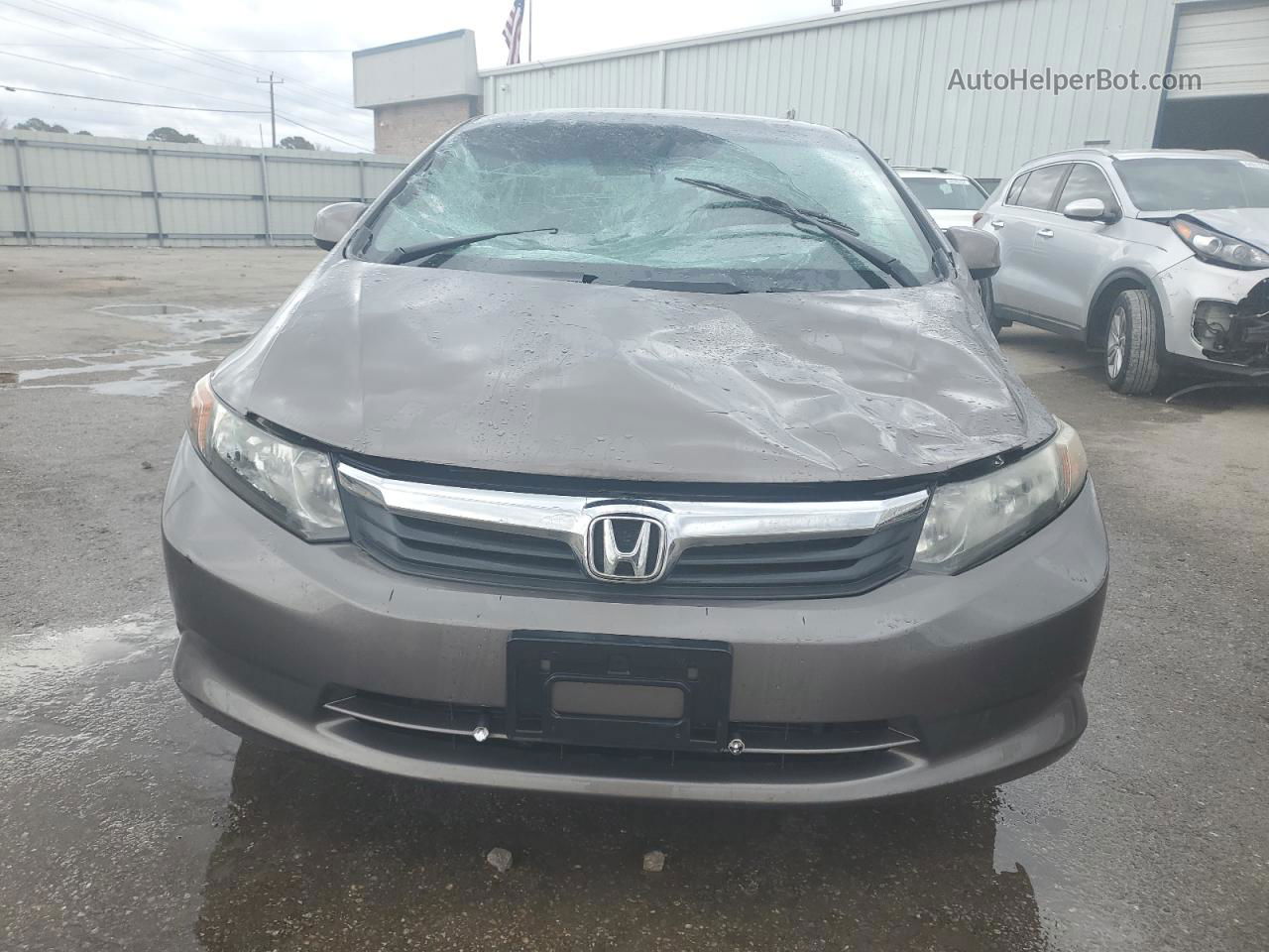 2012 Honda Civic Lx Gray vin: 19XFB2F52CE102785