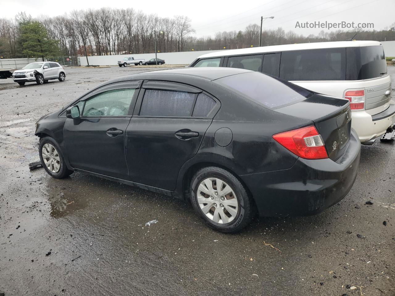 2012 Honda Civic Lx Black vin: 19XFB2F52CE313792