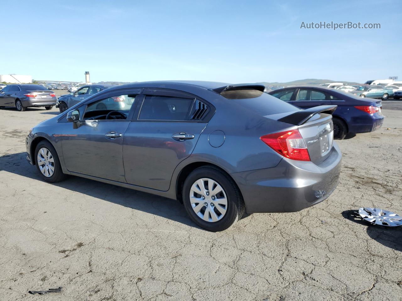 2012 Honda Civic Lx Gray vin: 19XFB2F52CE340457