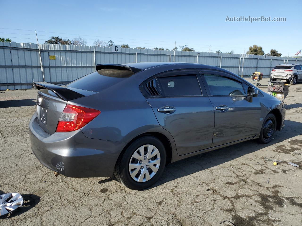 2012 Honda Civic Lx Серый vin: 19XFB2F52CE340457