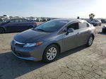 2012 Honda Civic Lx Gray vin: 19XFB2F52CE340457