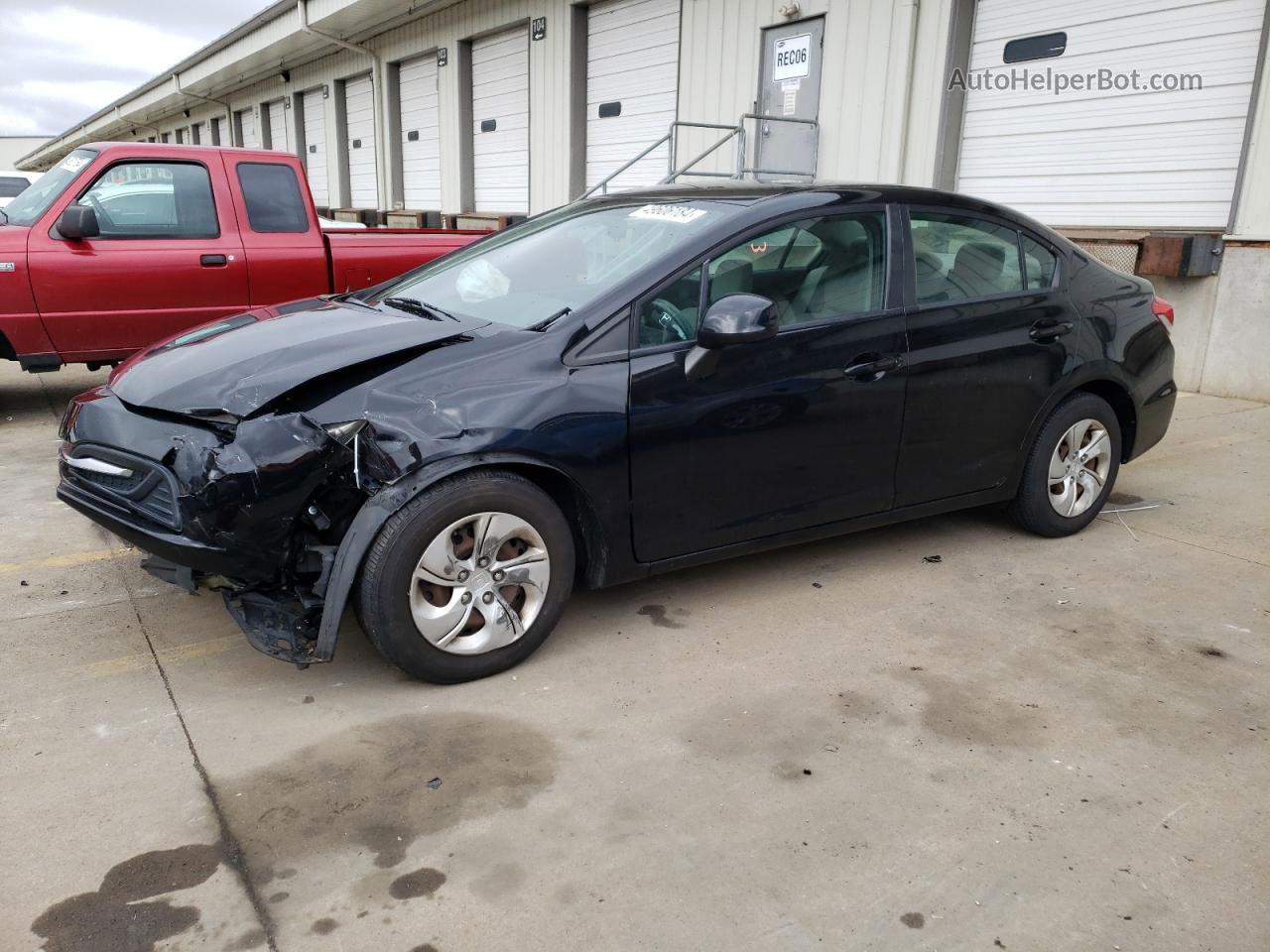 2013 Honda Civic Lx Black vin: 19XFB2F52DE010495