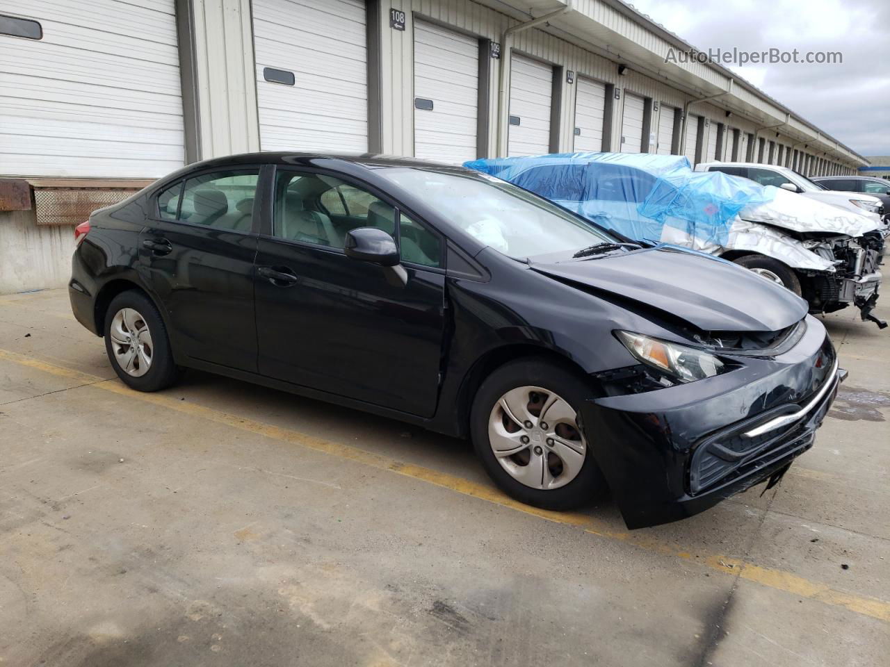 2013 Honda Civic Lx Black vin: 19XFB2F52DE010495