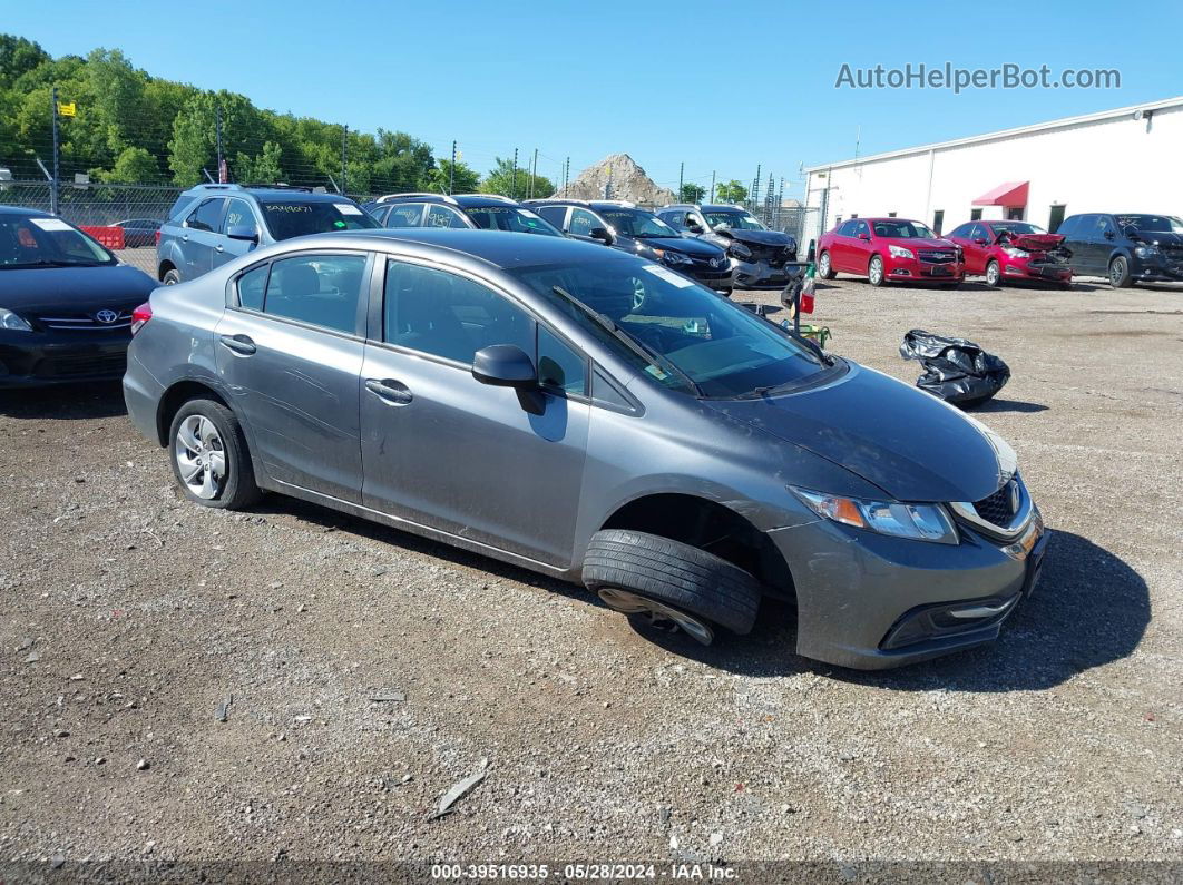 2013 Honda Civic Lx Gray vin: 19XFB2F52DE014997