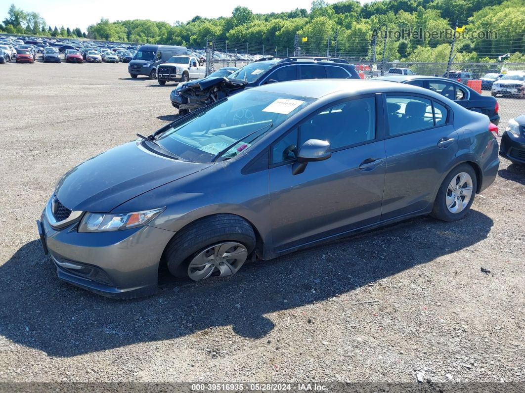 2013 Honda Civic Lx Gray vin: 19XFB2F52DE014997