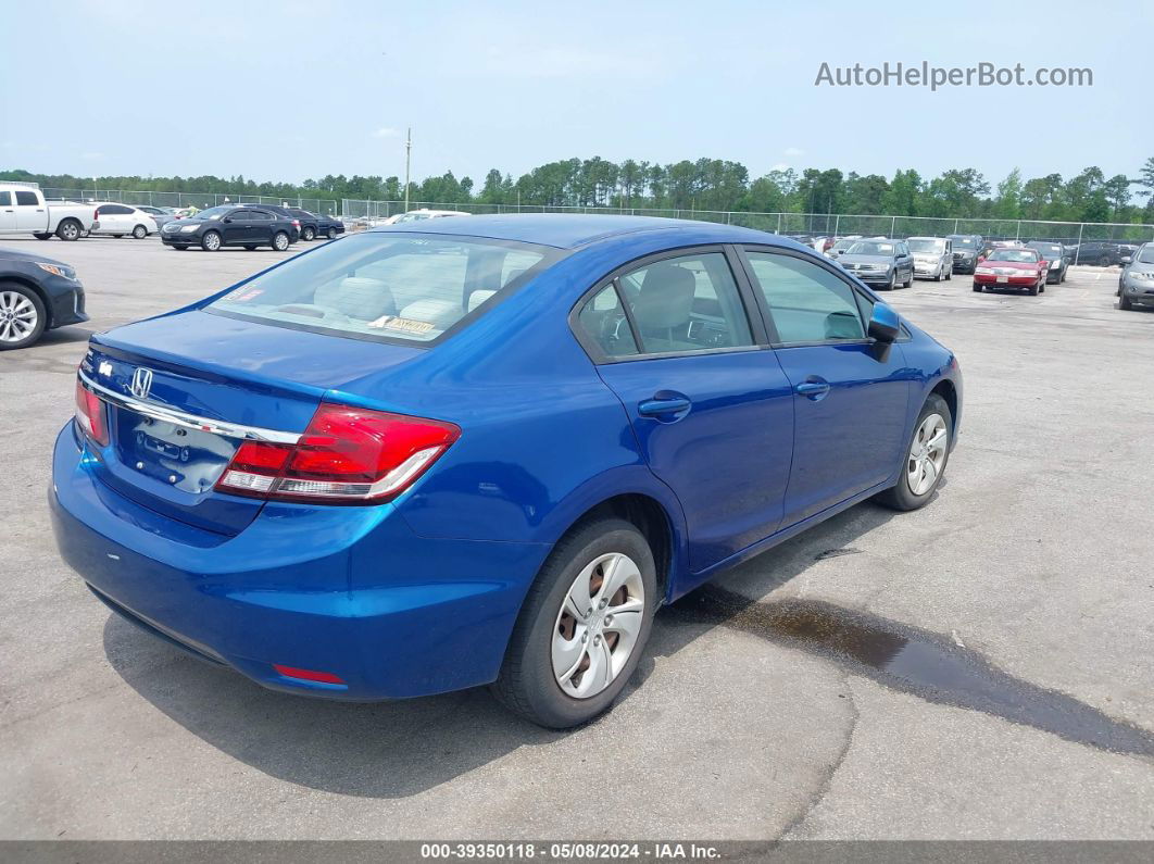 2013 Honda Civic Lx Синий vin: 19XFB2F52DE203214