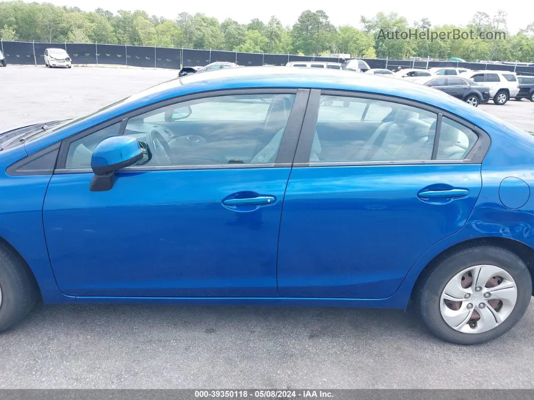 2013 Honda Civic Lx Blue vin: 19XFB2F52DE203214