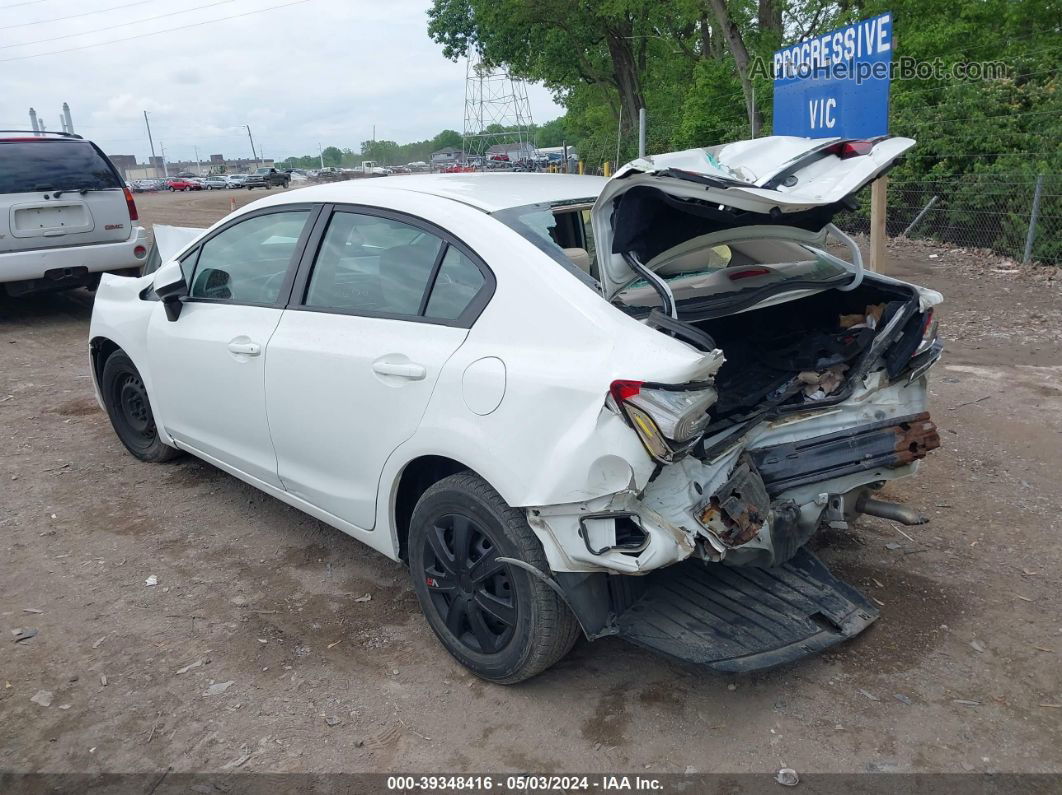 2013 Honda Civic Lx White vin: 19XFB2F52DE252770