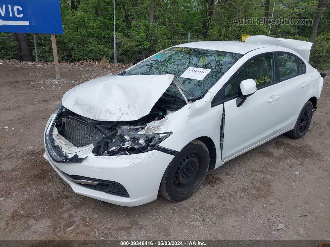 2013 Honda Civic Lx White vin: 19XFB2F52DE252770