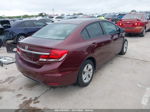 2014 Honda Civic Sedan Lx Темно-бордовый vin: 19XFB2F52EE040968