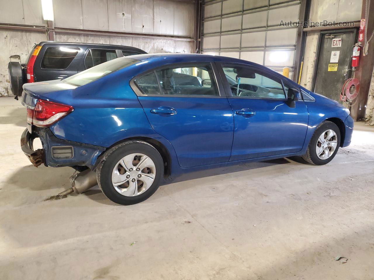 2014 Honda Civic Lx Синий vin: 19XFB2F52EE041215