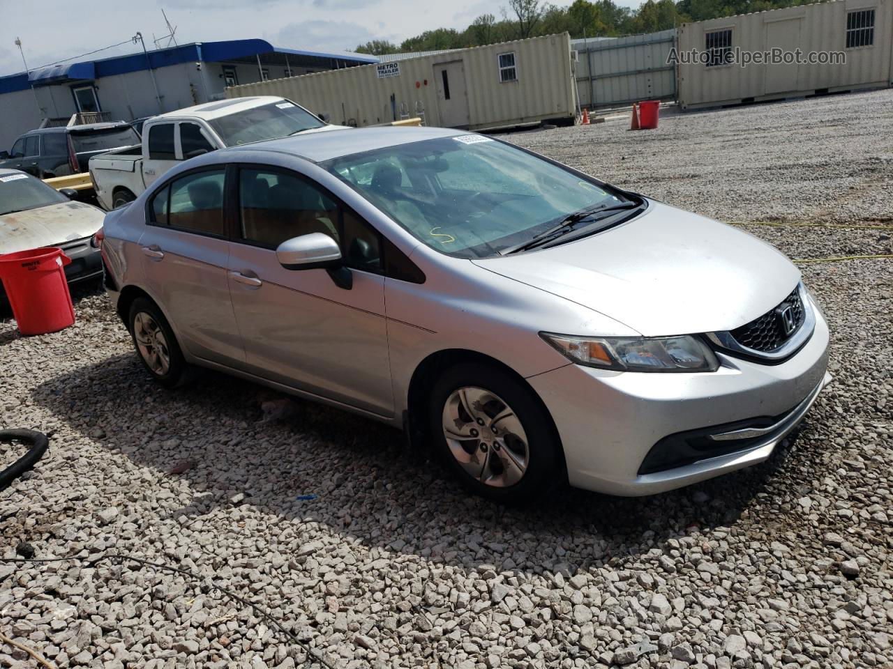 2014 Honda Civic Lx Silver vin: 19XFB2F52EE064283