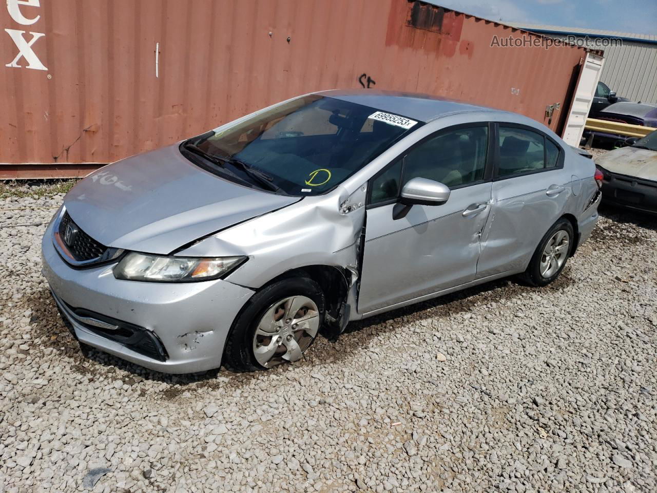 2014 Honda Civic Lx Silver vin: 19XFB2F52EE064283