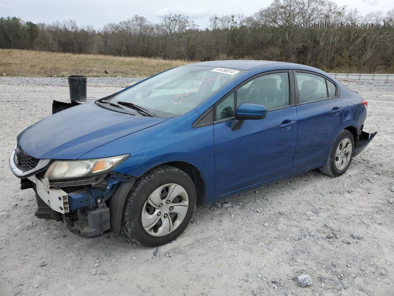 2014 Honda Civic Lx Blue vin: 19XFB2F52EE064316