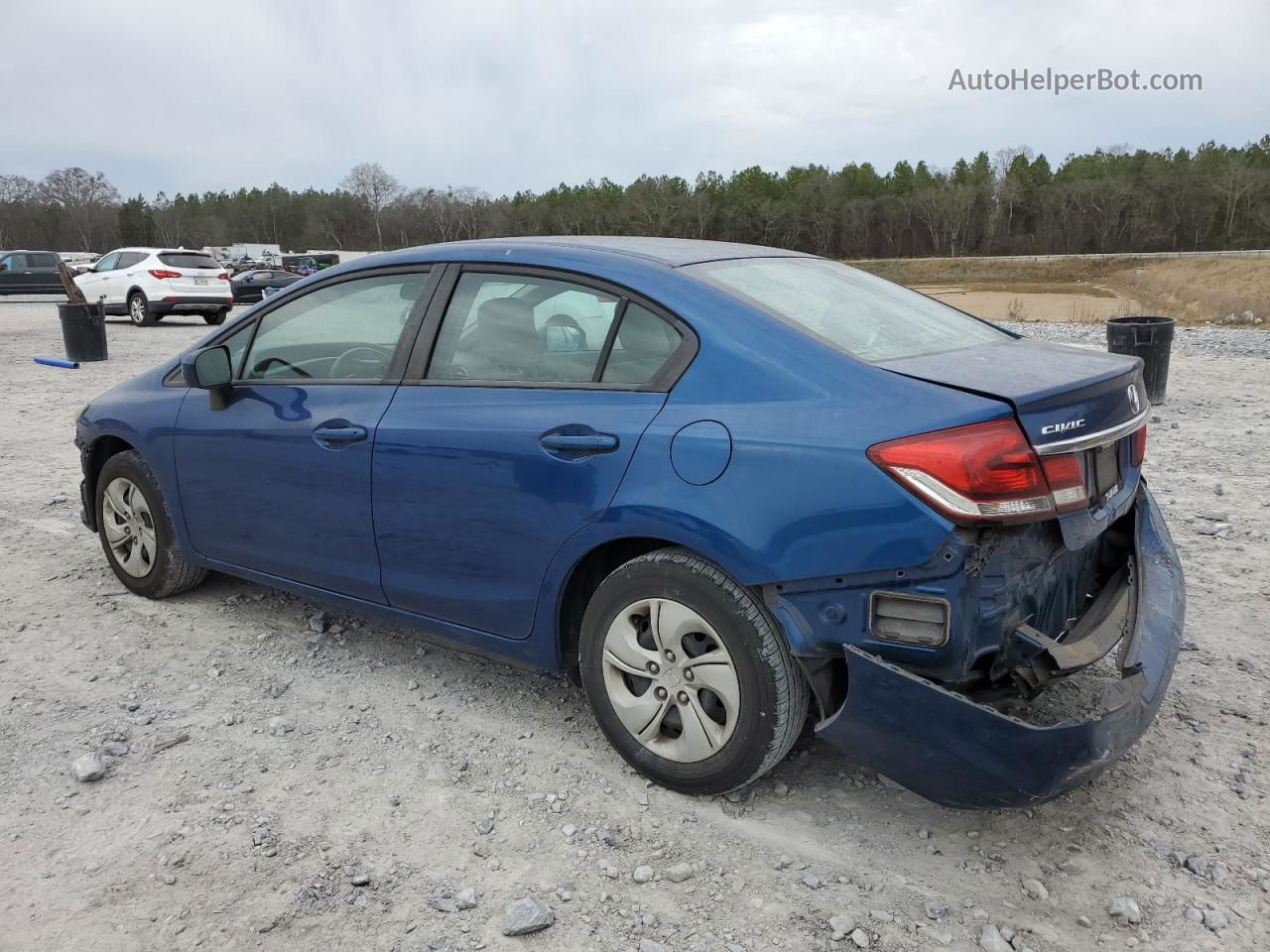 2014 Honda Civic Lx Blue vin: 19XFB2F52EE064316