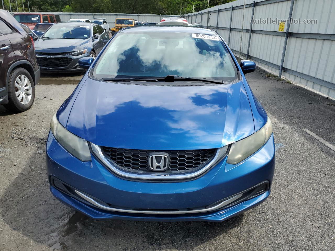 2014 Honda Civic Lx Blue vin: 19XFB2F52EE083447