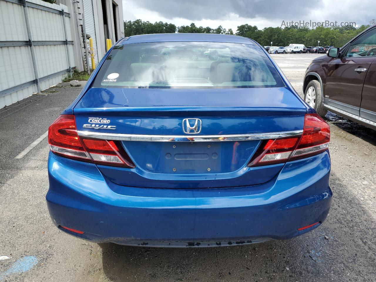 2014 Honda Civic Lx Blue vin: 19XFB2F52EE083447