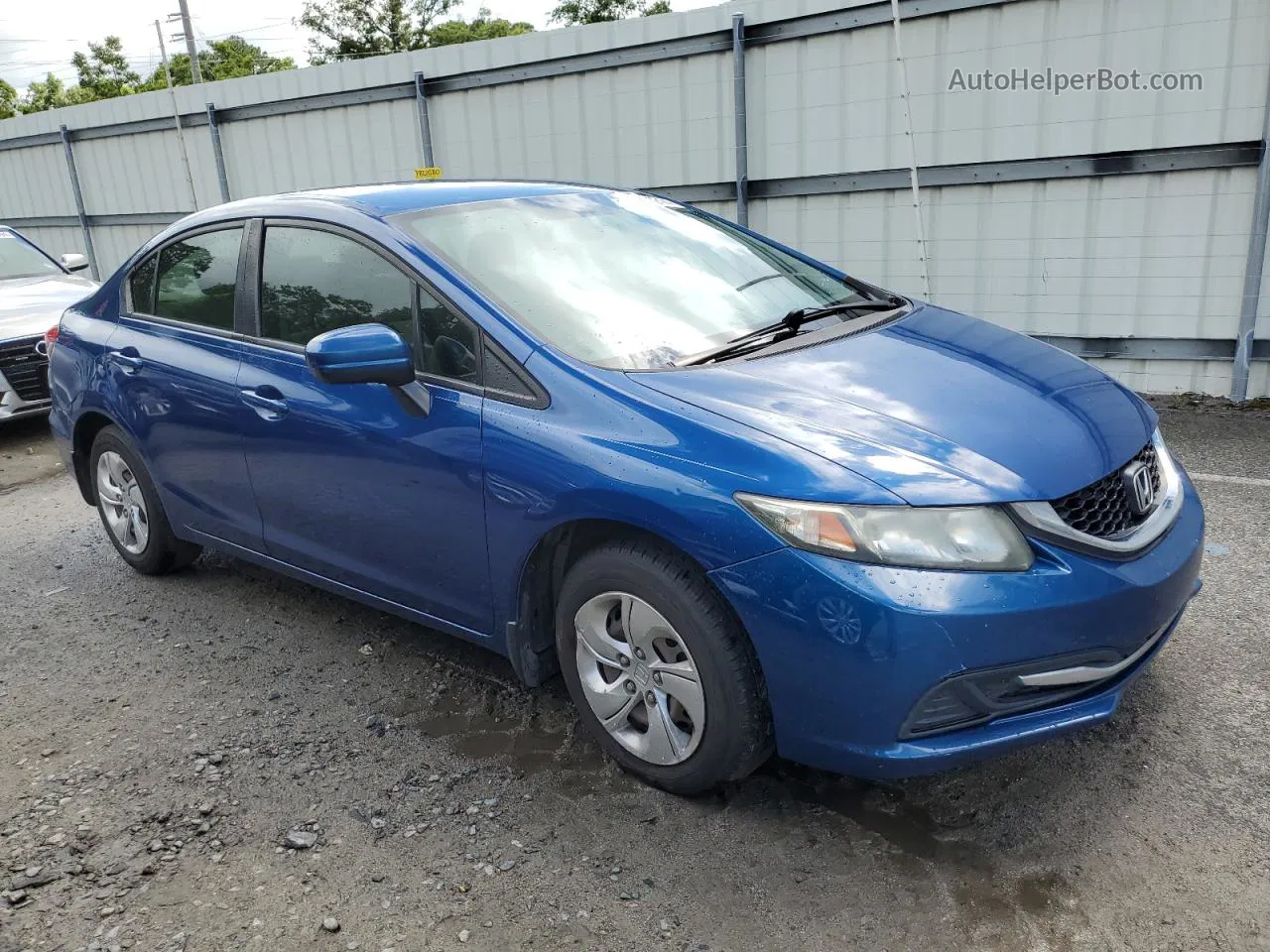 2014 Honda Civic Lx Blue vin: 19XFB2F52EE083447